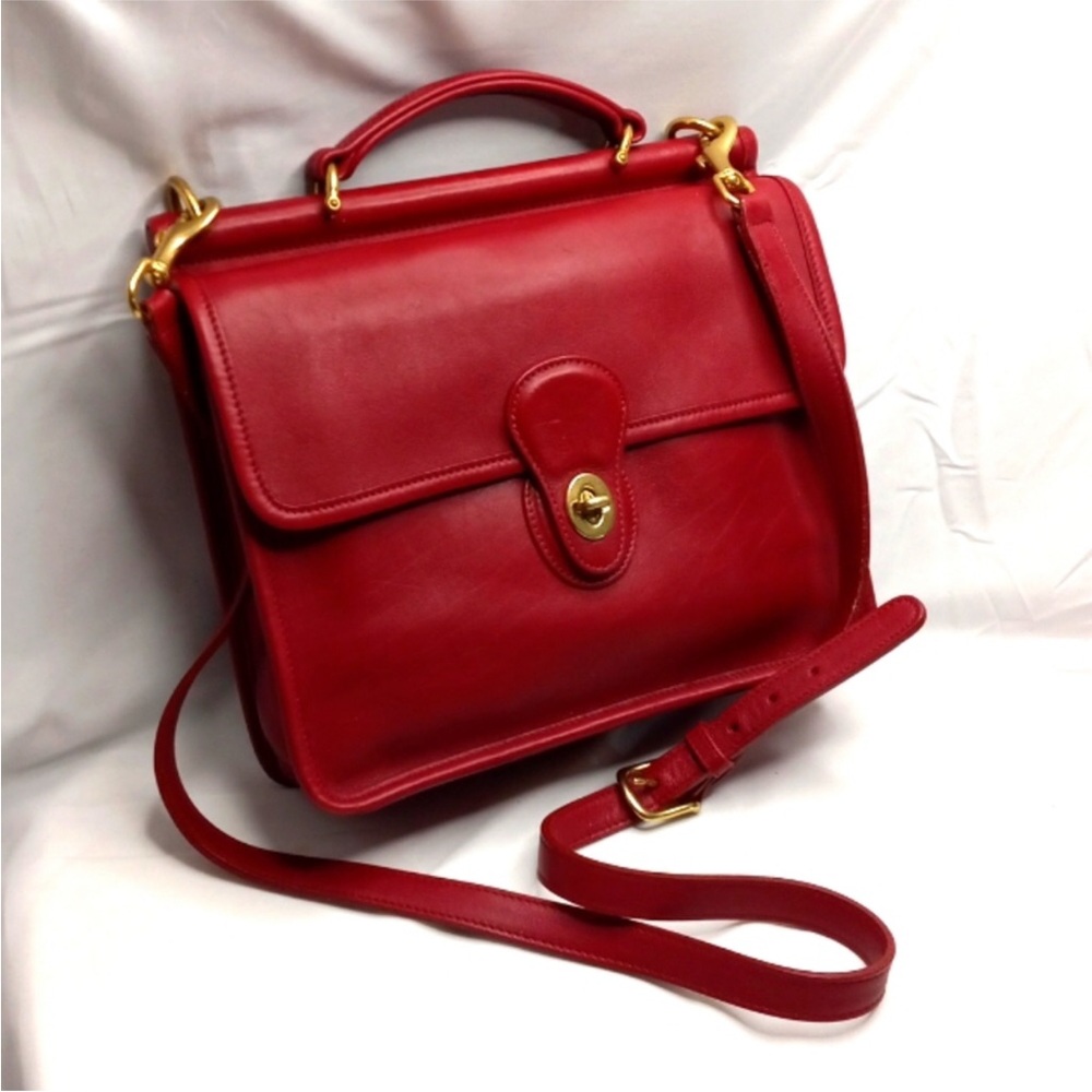 Elegant Red Leather Handbag